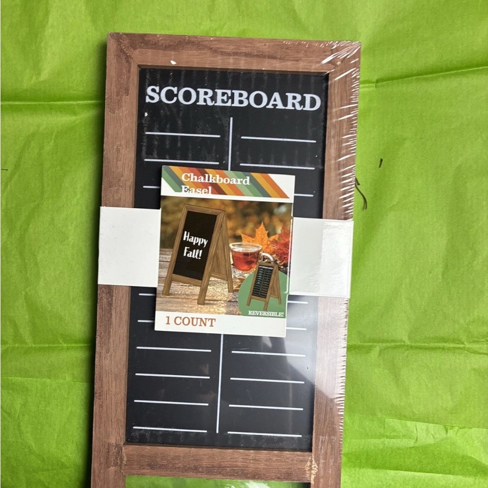 Wooden Scoreboard Chalkboard